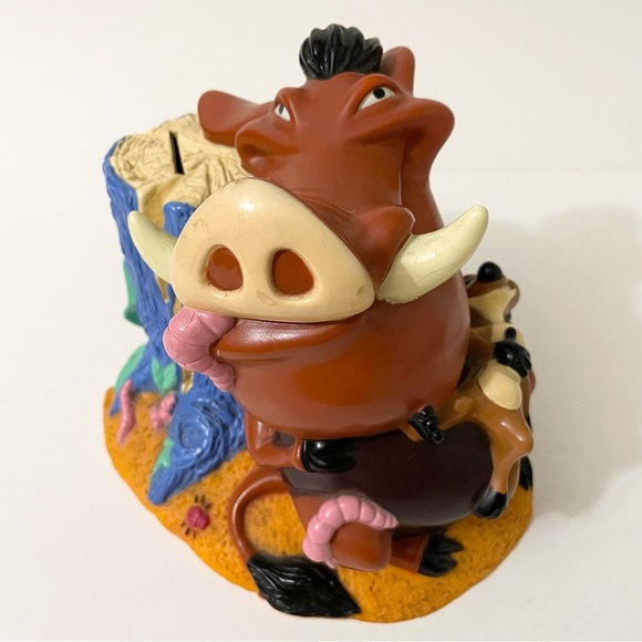 Vintage Disney The Lion King Timon & Pumba Plastic Coin Bank - Picture 14 of 16
